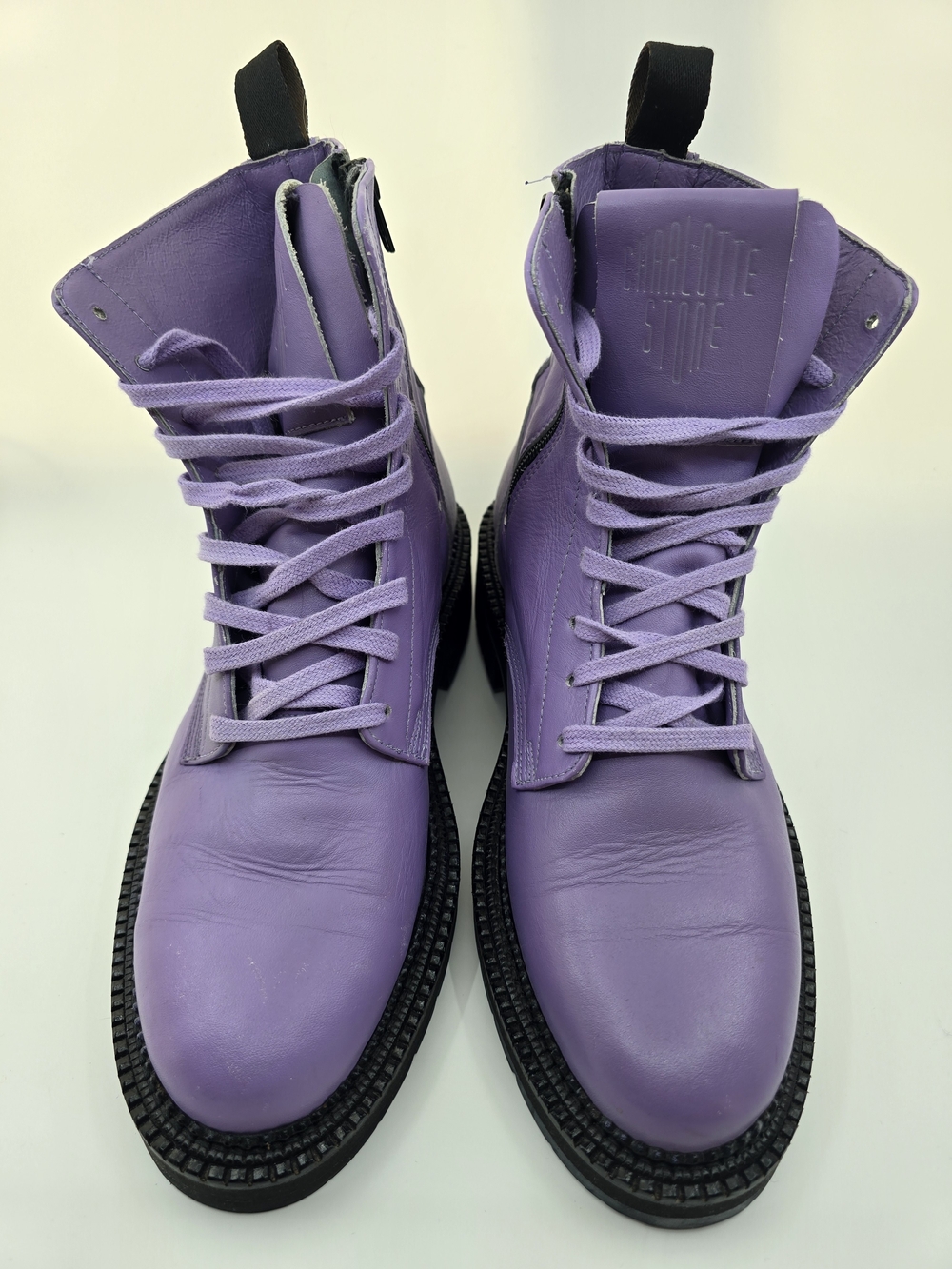 Charlotte Stone- "Warren" Boots - Color: Lilac - Size:10 - Excellent Condition